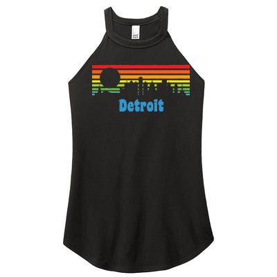 Detroit Retro Skyline Women’s Perfect Tri Rocker Tank