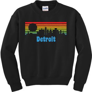 Detroit Retro Skyline Kids Sweatshirt