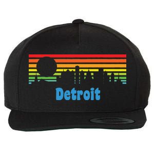 Detroit Retro Skyline Wool Snapback Cap