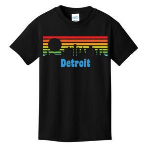 Detroit Retro Skyline Kids T-Shirt