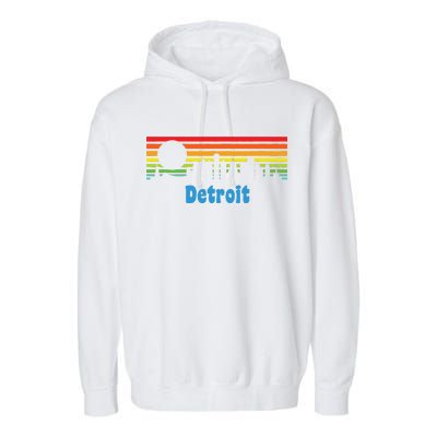 Detroit Retro Skyline Garment-Dyed Fleece Hoodie