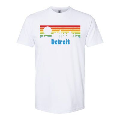 Detroit Retro Skyline Softstyle CVC T-Shirt