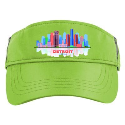 Detroit Skyline Abstract Adult Drive Performance Visor