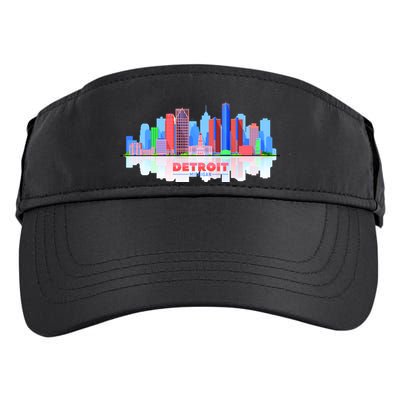 Detroit Skyline Abstract Adult Drive Performance Visor