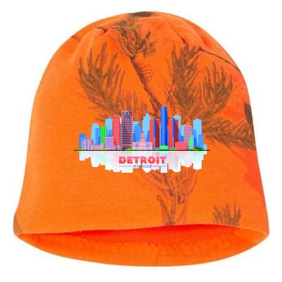 Detroit Skyline Abstract Kati - Camo Knit Beanie