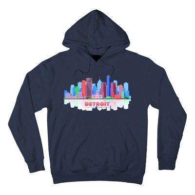 Detroit Skyline Abstract Hoodie