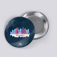 Detroit Skyline Abstract Button