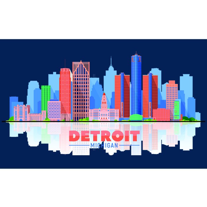 Detroit Skyline Abstract Bumper Sticker