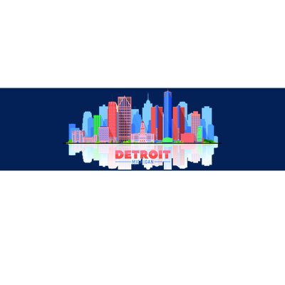 Detroit Skyline Abstract Bumper Sticker