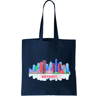 Detroit Skyline Abstract Bag