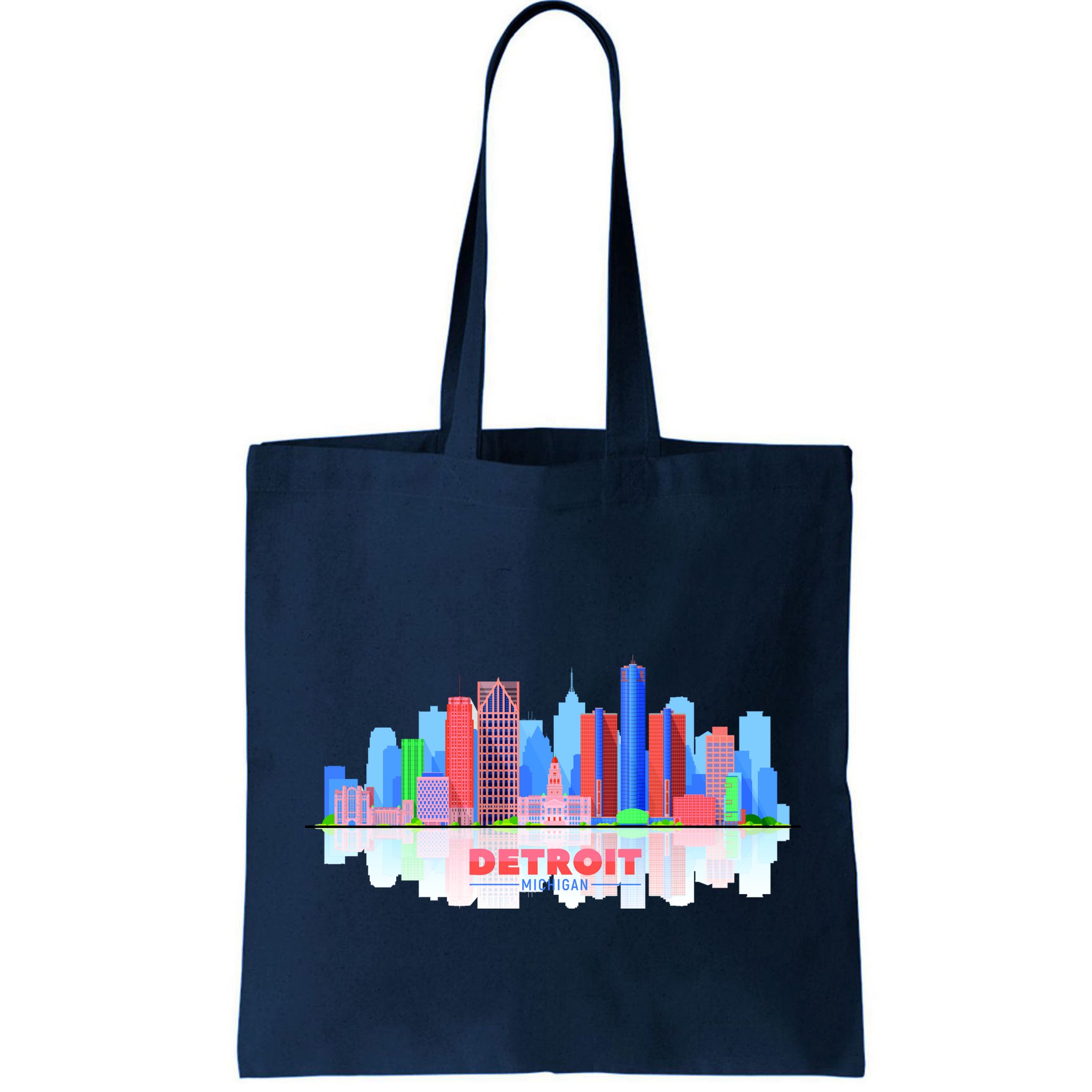 Detroit Skyline Abstract Bag