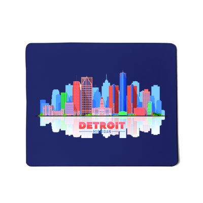 Detroit Skyline Abstract Mousepad