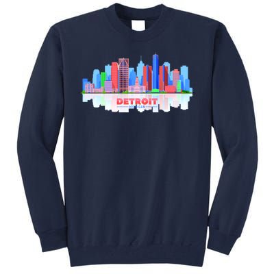 Detroit Skyline Abstract Tall Sweatshirt