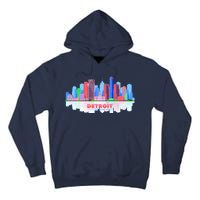 Detroit Skyline Abstract Tall Hoodie