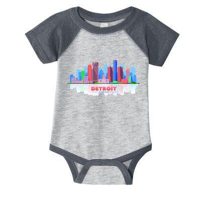 Detroit Skyline Abstract Infant Baby Jersey Bodysuit