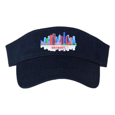 Detroit Skyline Abstract Valucap Bio-Washed Visor