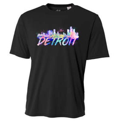 Detroit Skyline Paint Cooling Performance Crew T-Shirt