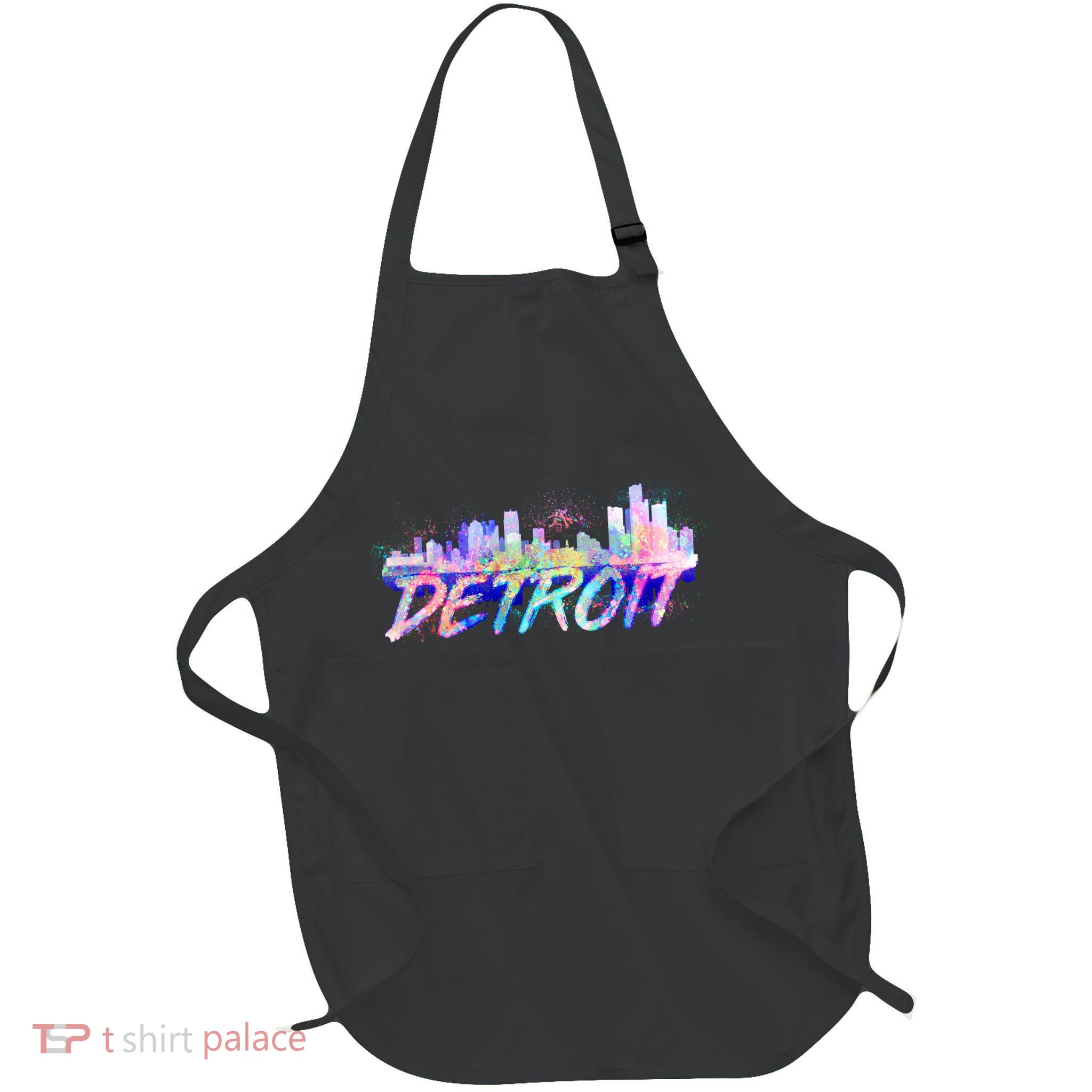 Detroit Skyline Paint Apron