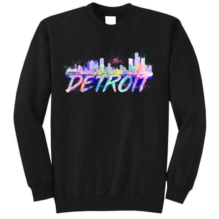 Detroit Skyline Paint Sweatshirt