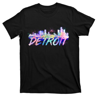 Detroit Skyline Paint T-Shirt