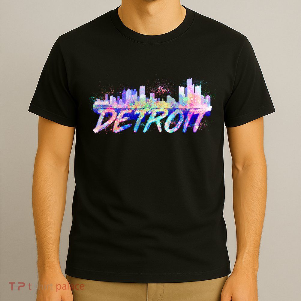 Detroit Skyline Paint T-Shirt