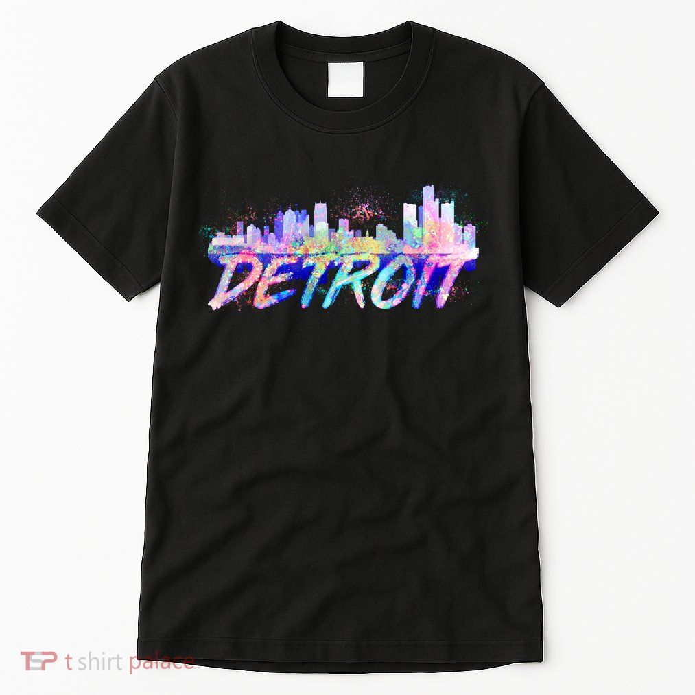 Detroit Skyline Paint Tall T-Shirt