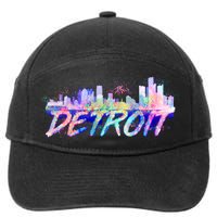 Detroit Skyline Paint 7-Panel Snapback Hat