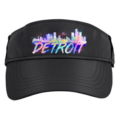 Detroit Skyline Paint Adult Drive Performance Visor