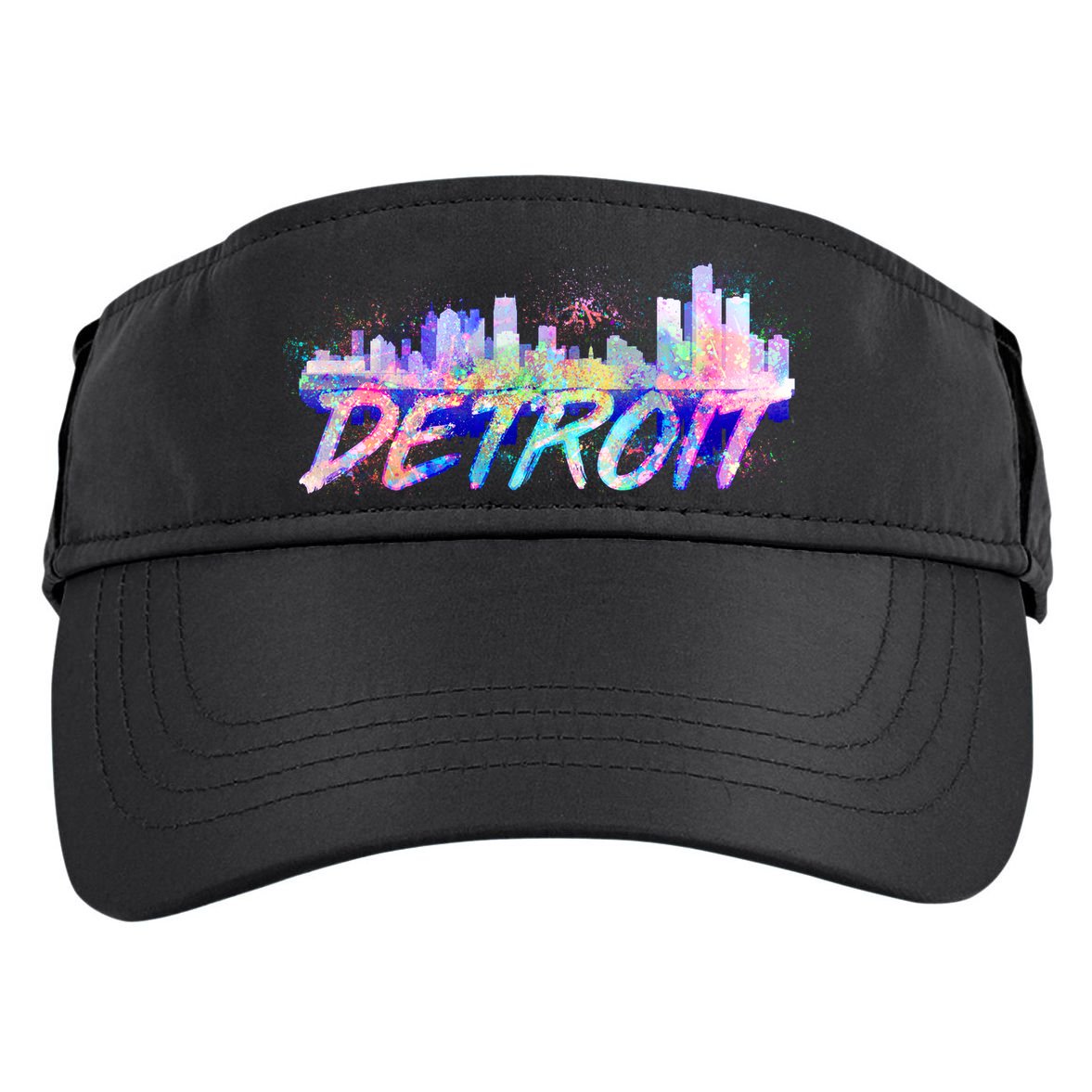 Detroit Skyline Paint Adult Drive Performance Visor