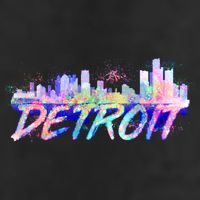 Detroit Skyline Paint Adult Drive Performance Visor
