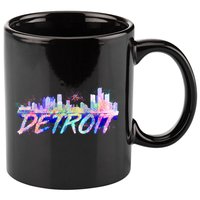 Detroit Skyline Paint 11oz C Handle Ceramic Mug