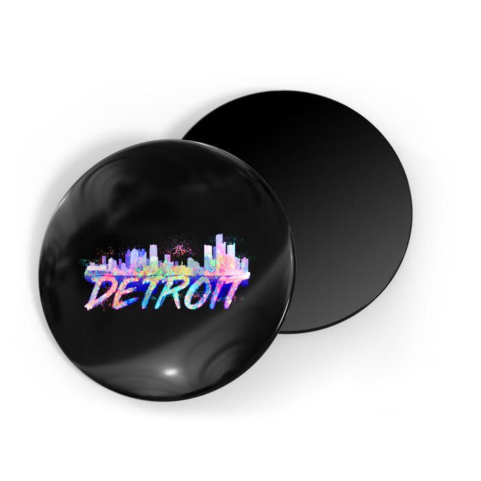 Detroit Skyline Paint Magnet