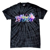 Detroit Skyline Paint Tie-Dye T-Shirt