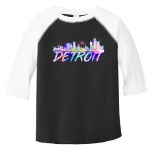 Detroit Skyline Paint Toddler Fine Jersey T-Shirt