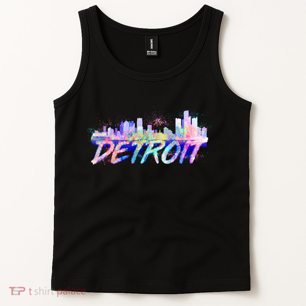 Detroit Skyline Paint Tank Top