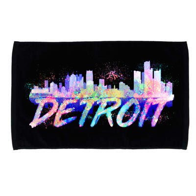 Detroit Skyline Paint Microfiber Hand Towel