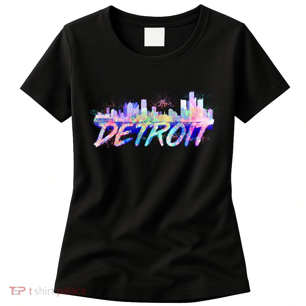 Detroit Skyline Paint Women's T-Shirt