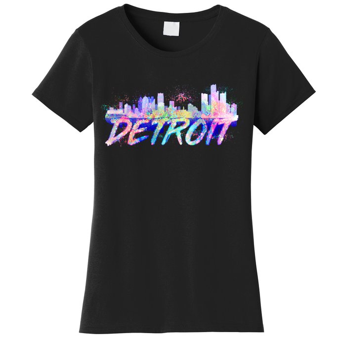 Detroit Skyline Paint Women's T-Shirt