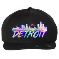 Detroit Skyline Paint Wool Snapback Cap