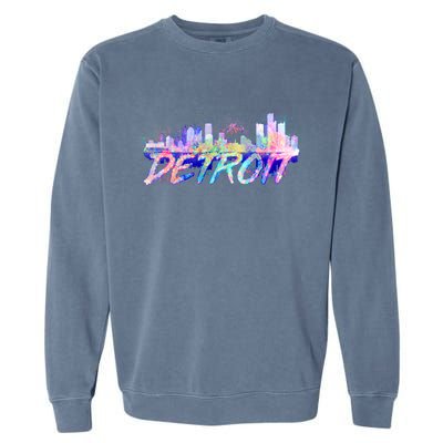 Detroit Skyline Paint Garment-Dyed Sweatshirt