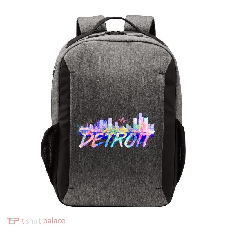 Detroit Skyline Paint Vector Backpack