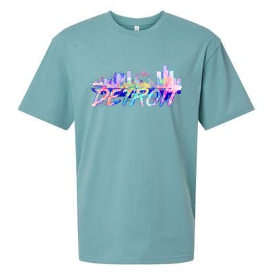 Detroit Skyline Paint Sueded Cloud Jersey T-Shirt