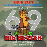 Detroit True Fact Big Beaver Exit 69 Legacy Tie Dye Trucker Hat