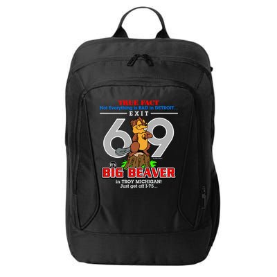 Detroit True Fact Big Beaver Exit 69 City Backpack