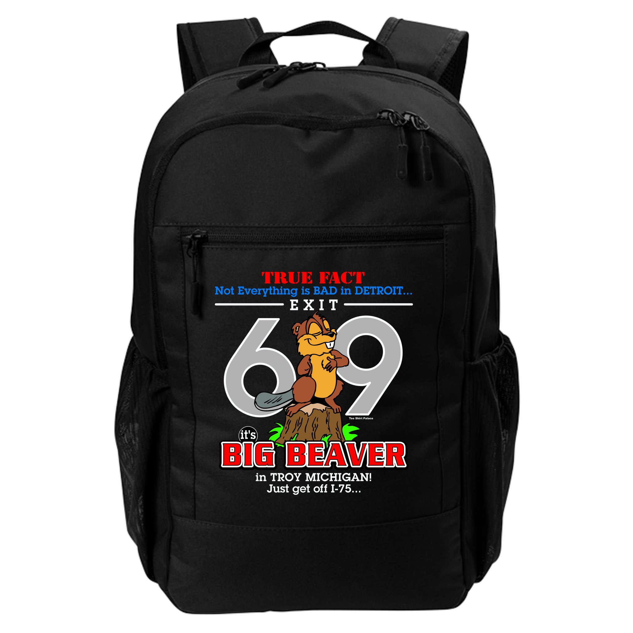 Detroit True Fact Big Beaver Exit 69 Backpack