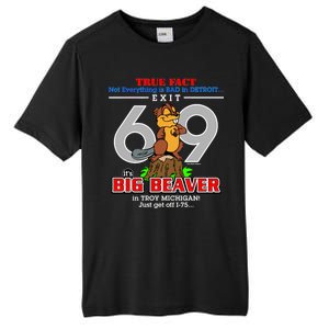 Detroit True Fact Big Beaver Exit 69 Tall Fusion ChromaSoft Performance T-Shirt