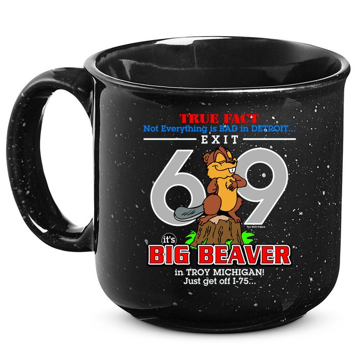 Detroit True Fact Big Beaver Exit 69 15oz Campfire Ceramic Mug