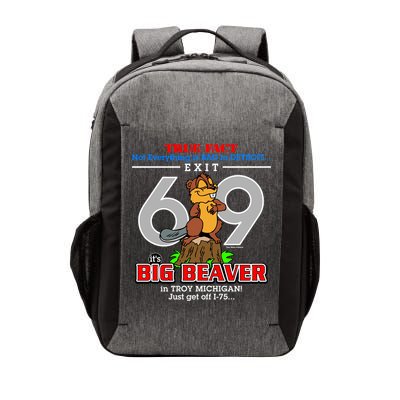 Detroit True Fact Big Beaver Exit 69 Vector Backpack