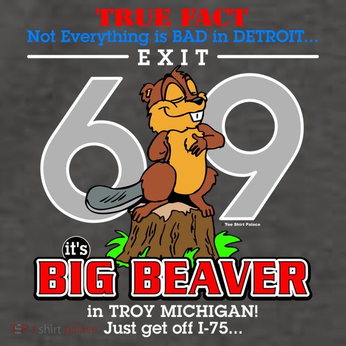 Detroit True Fact Big Beaver Exit 69 Vector Backpack