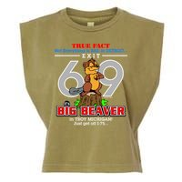Detroit True Fact Big Beaver Exit 69 Garment-Dyed Women's Muscle Tee